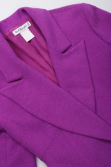 Recess Los Angeles Vintage Karl Lagerfeld Radiant Orchid Bouclé Jacket & Pleated Skirt Set