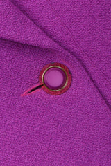 Recess Los Angeles Vintage Karl Lagerfeld Radiant Orchid Bouclé Jacket & Pleated Skirt Set