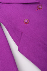 Recess Los Angeles Vintage Karl Lagerfeld Radiant Orchid Bouclé Jacket & Pleated Skirt Set