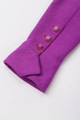 Recess Los Angeles Vintage Karl Lagerfeld Radiant Orchid Bouclé Jacket & Pleated Skirt Set