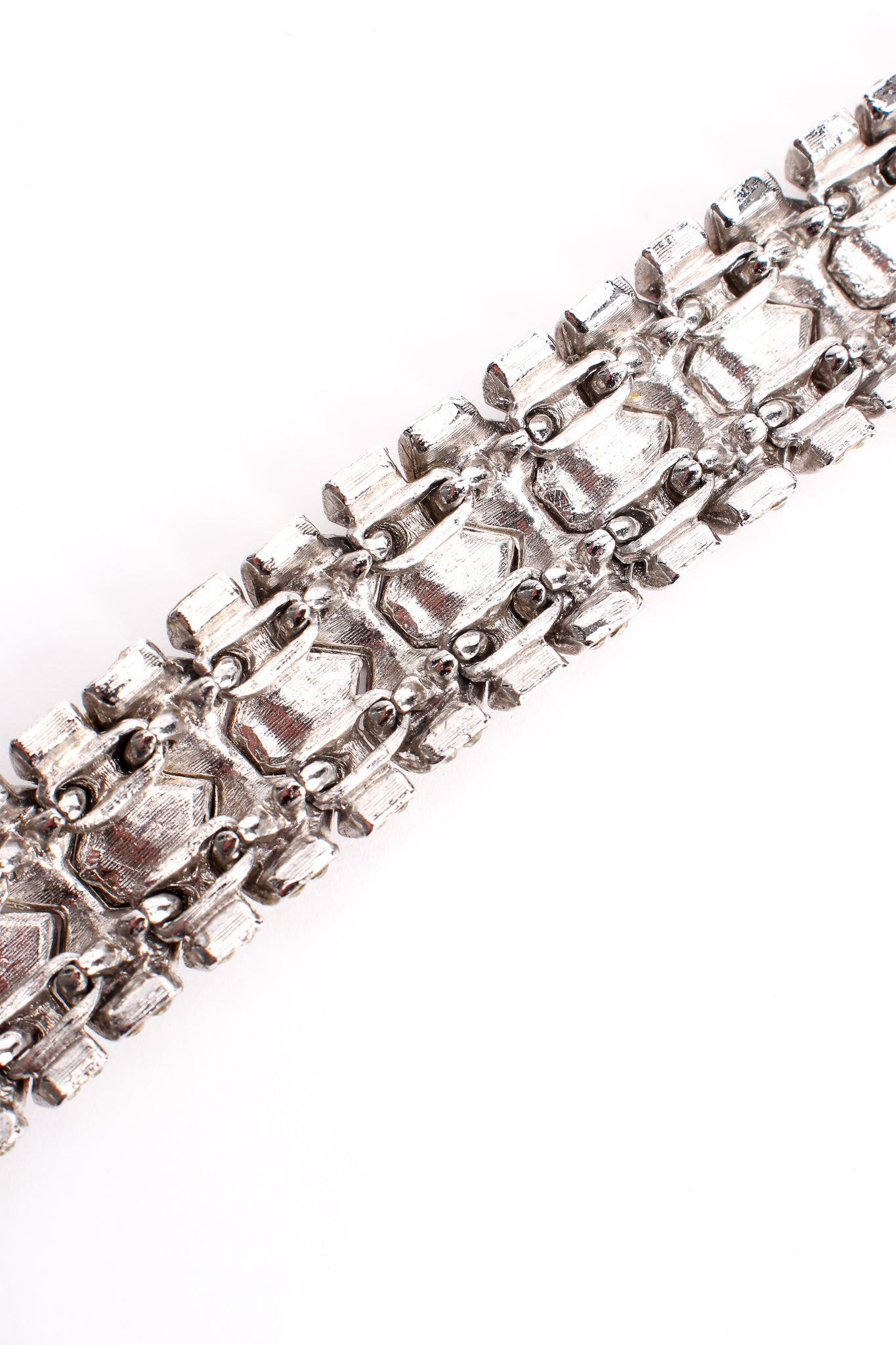Vintage Kenneth Jay Lane Diamond Ruby Collar Bracelet & Earring Set bracelet link detail @ Recess LA