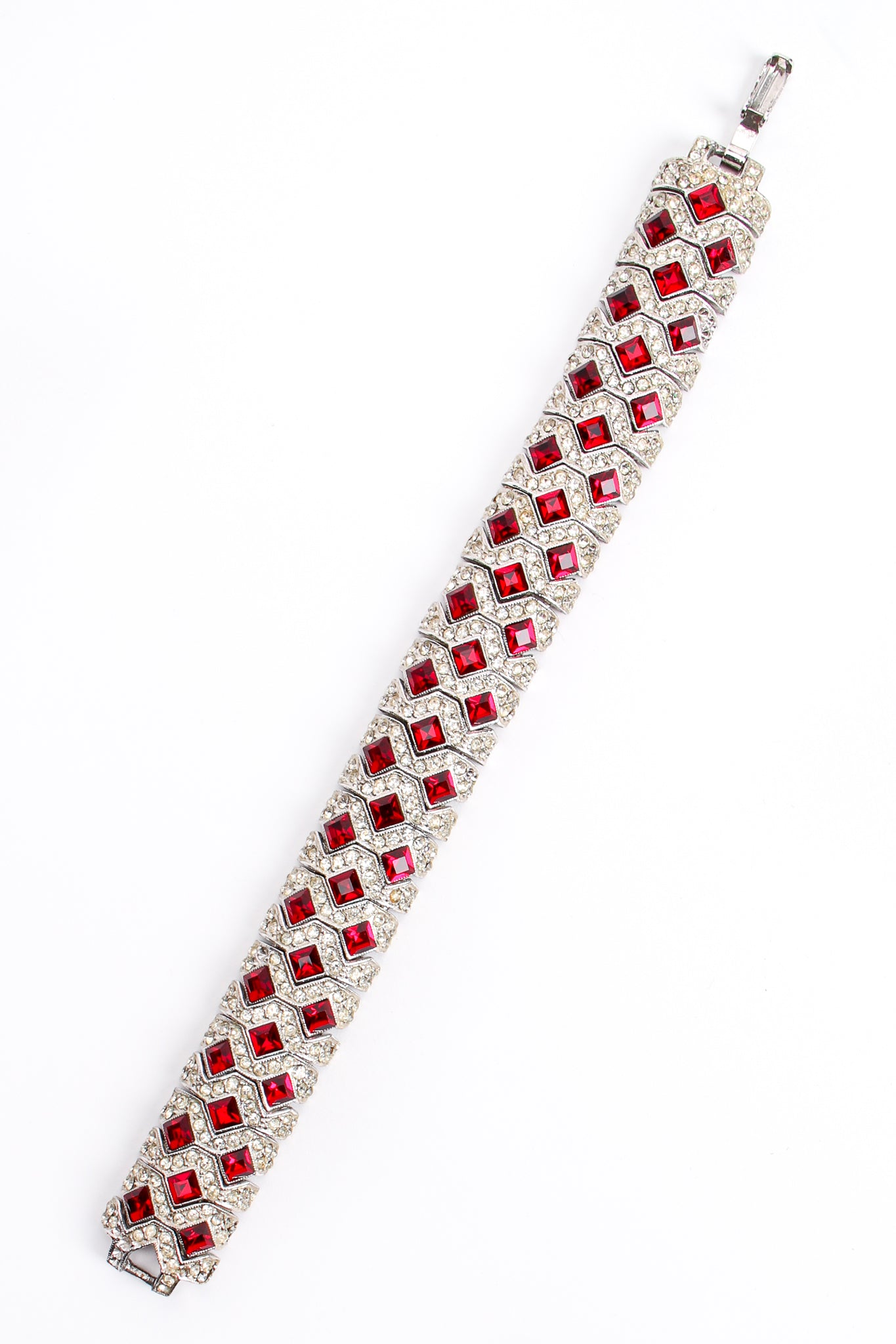 Vintage Kenneth Jay Lane Diamond Ruby Collar Bracelet & Earring Set bracelet @ Recess LA
