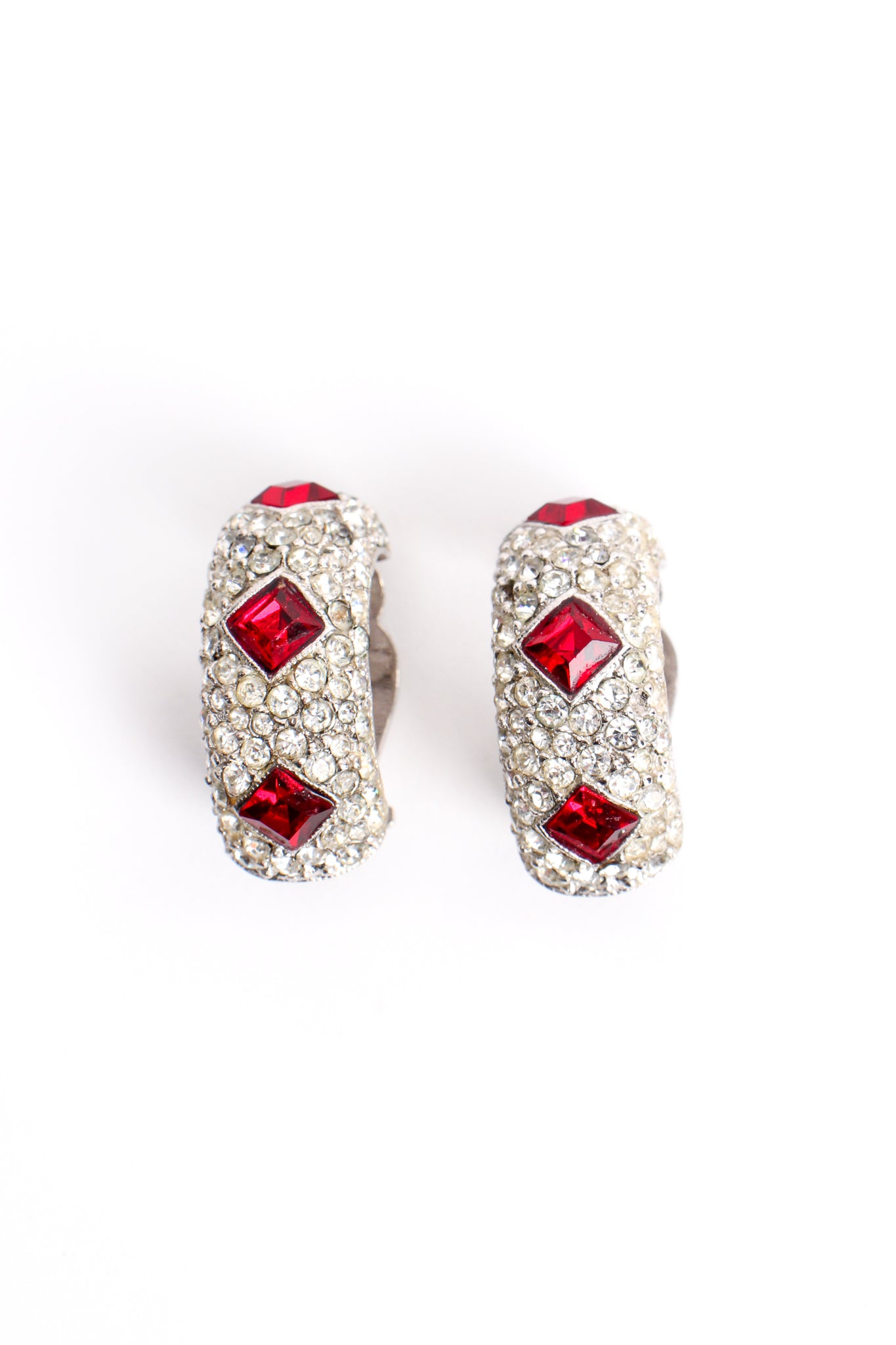 Vintage Kenneth Jay Lane Diamond Ruby Collar Bracelet & Earring Set earrings @ Recess LA