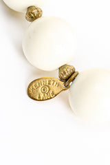 Vintage Kenneth Lane Filigree Bone Bead Layering Necklace pendant signature charm at Recess Los Angeles