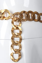 Recess Los Angeles Vintage Kenneth Jay Lane Gold Hammered Chain Link Belt
