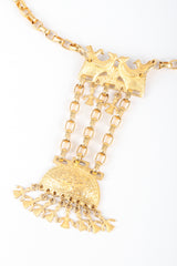 Recess Designer Consignment Vintage Kenneth Lane Egyptian Revival Bird Plate Pendant Necklace Los Angeles Resale