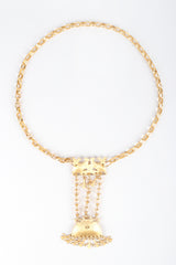 Recess Designer Consignment Vintage Kenneth Lane Egyptian Revival Bird Plate Pendant Necklace Los Angeles Resale