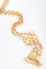 Recess Designer Consignment Vintage Kenneth Lane Egyptian Revival Bird Plate Pendant Necklace Los Angeles Resale