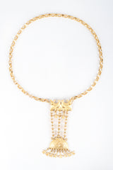 Recess Designer Consignment Vintage Kenneth Lane Egyptian Revival Bird Plate Pendant Necklace Los Angeles Resale