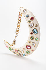 Recess Los Angeles Vintage Kenneth Jay Lane Gemstone Enamel Collar Plate Necklace