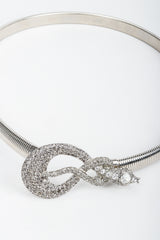 Vintage Kenneth Lane Silver Crystal Studded Snake Belt at Recess Los Angeles