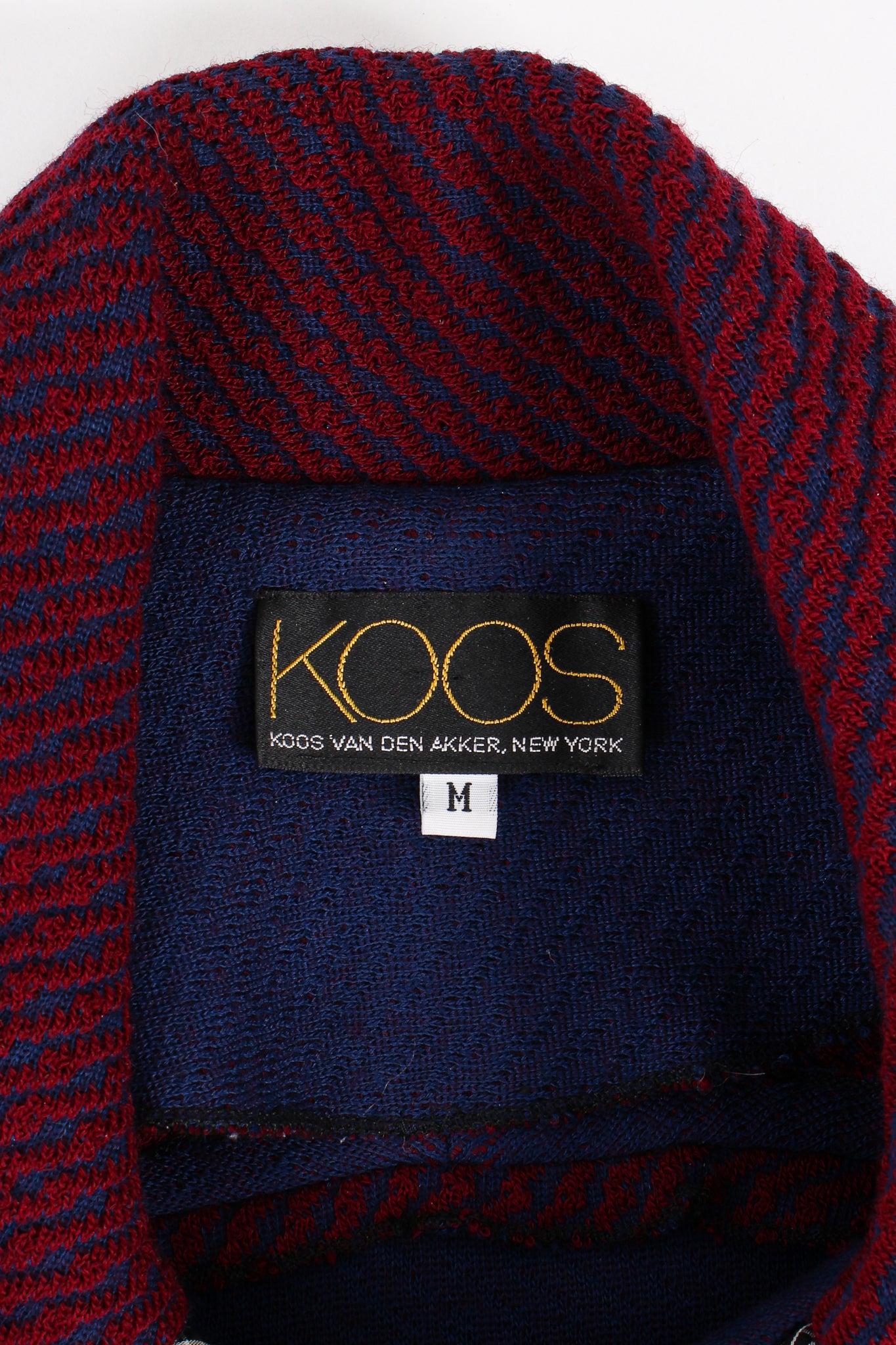 Vintage Koos Van Den Akker Textured Knit Swing Patchwork Coat label at Recess LA