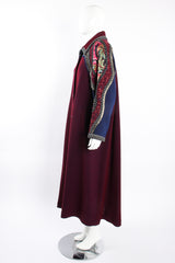 Vintage Koos Van Den Akker Textured Knit Swing Patchwork Coat on Mannequin side at Recess LA