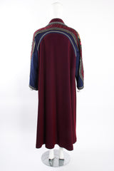 Vintage Koos Van Den Akker Textured Knit Swing Patchwork Coat on Mannequin back at Recess LA