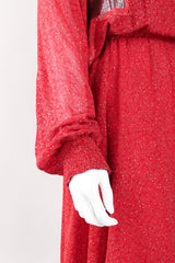 Recess Los Angeles Vintage Koos Van Den Akker Batwing Chiffon Patchwork Lamé Dress