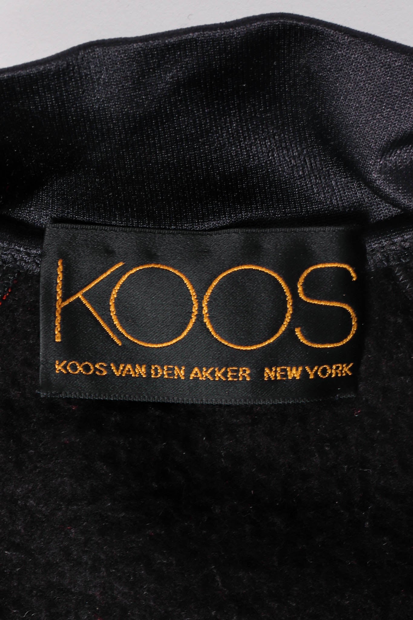 Vintage Koos Van Den Akker Patchwork Collage Bomber Jacket label at Recess Los Angeles