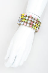 Vintage Kramer of New York Pastel Cadbury Egg Cuff Bracelet on mannequin at Recess Los Angeles