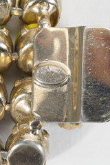 Vintage Kramer of New York Pastel Cadbury Egg Cuff Bracelet oval signature cartouche