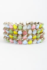Vintage Kramer of New York Pastel Cadbury Egg Cuff Bracelet at Recess Los Angeles