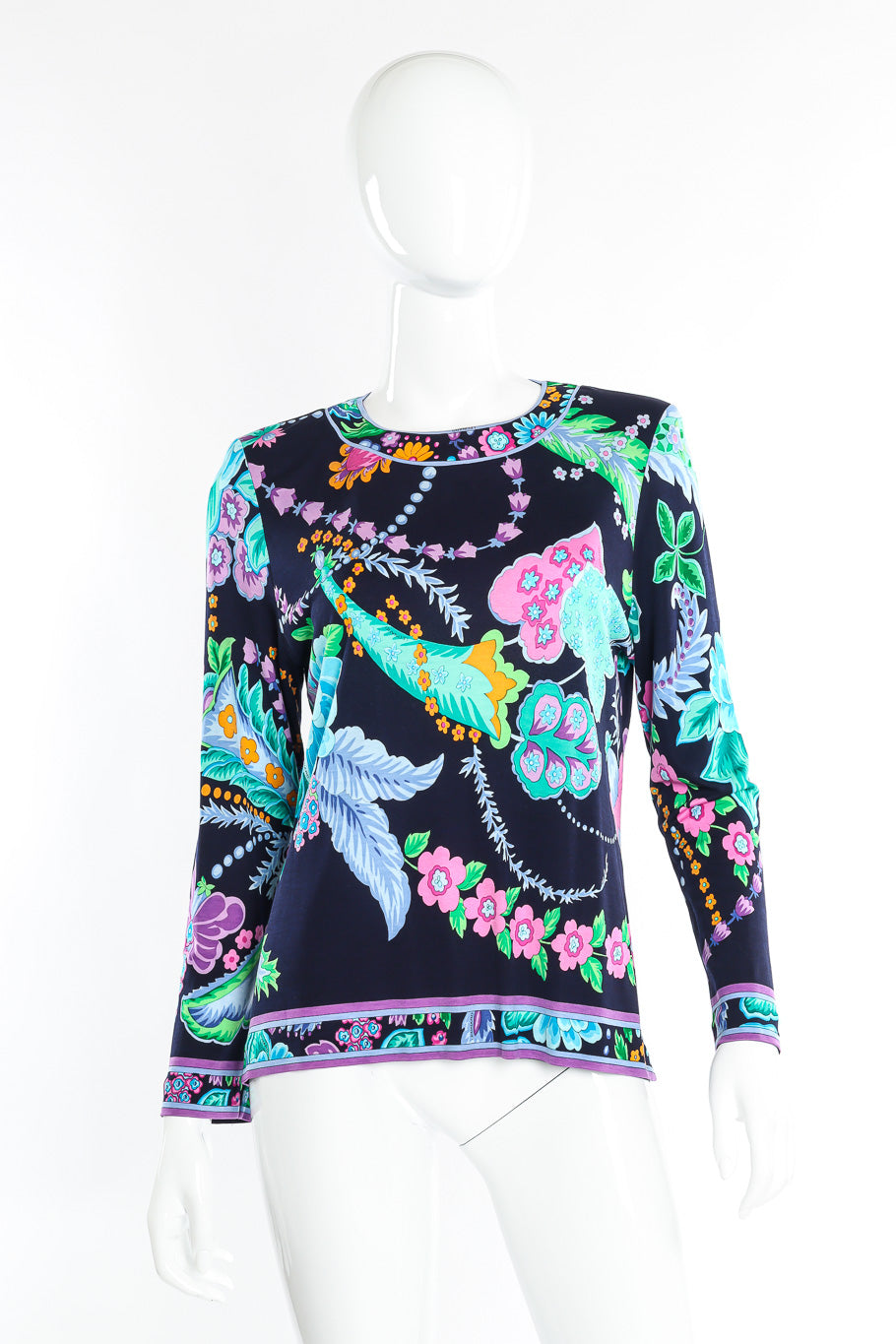Leonard multi-floral print blouse on mannequin @recessla