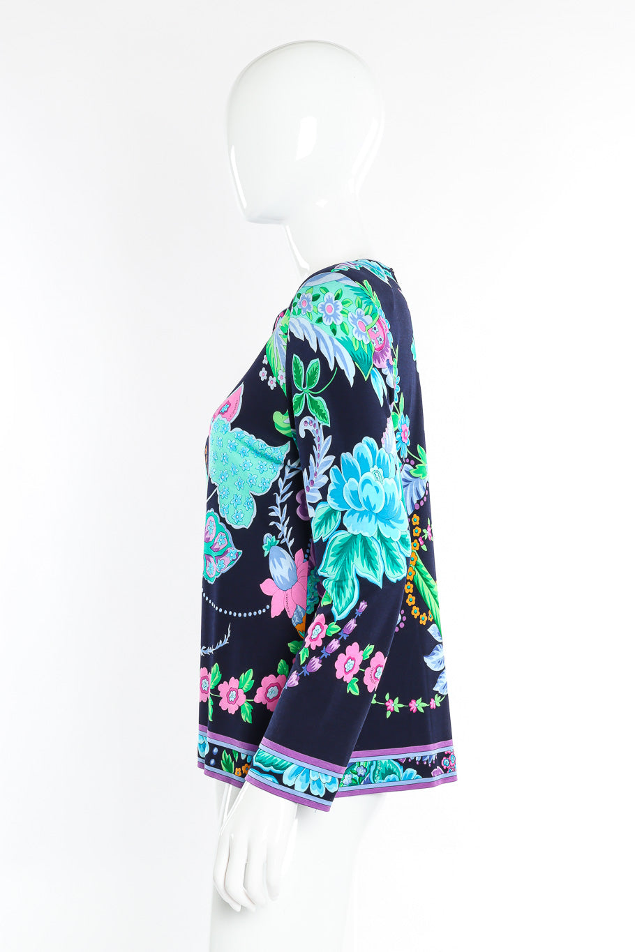 Leonard multi-floral print blouse on mannequin @recessla