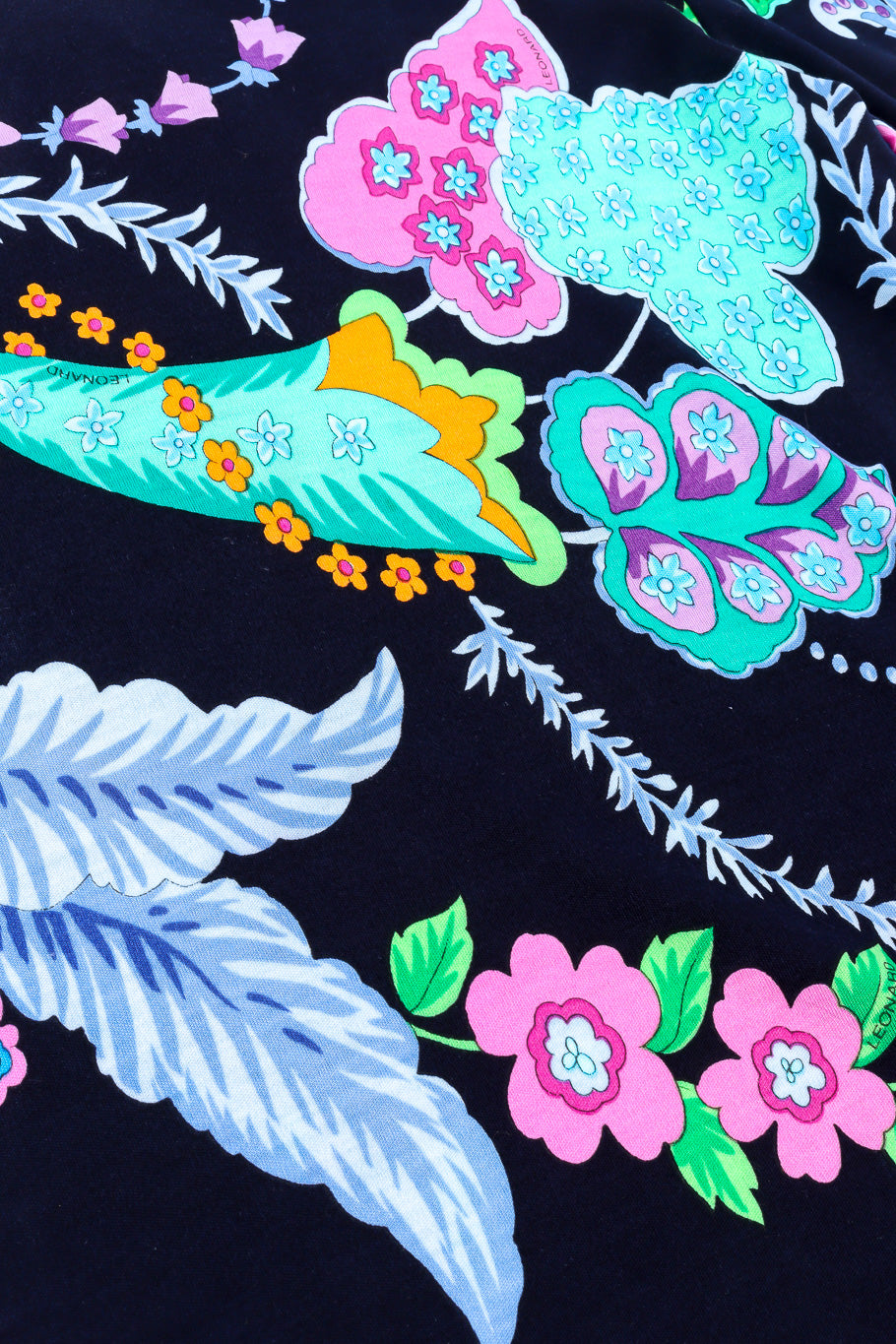 Leonard multi-floral print blouse fabric print detail @recessla