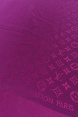 Louis Vuitton Oversized Monogram Scarf closeup monogram/brand @recessla