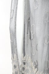 Recess Designer Consignment Vintage L'Affaire Gunmetal Sheer Beaded Duster Robe Jacket Los Angeles Resale