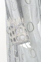 Recess Designer Consignment Vintage L'Affaire Gunmetal Sheer Beaded Duster Robe Jacket Los Angeles Resale