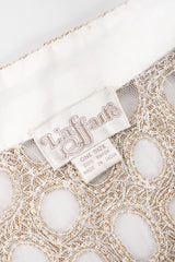 Recess Los Angeles Vintage L'Affaire Sheer Gold Beaded Bridal Kimono Duster Robe