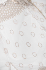 Recess Los Angeles Vintage L'Affaire Sheer Gold Beaded Bridal Kimono Duster Robe