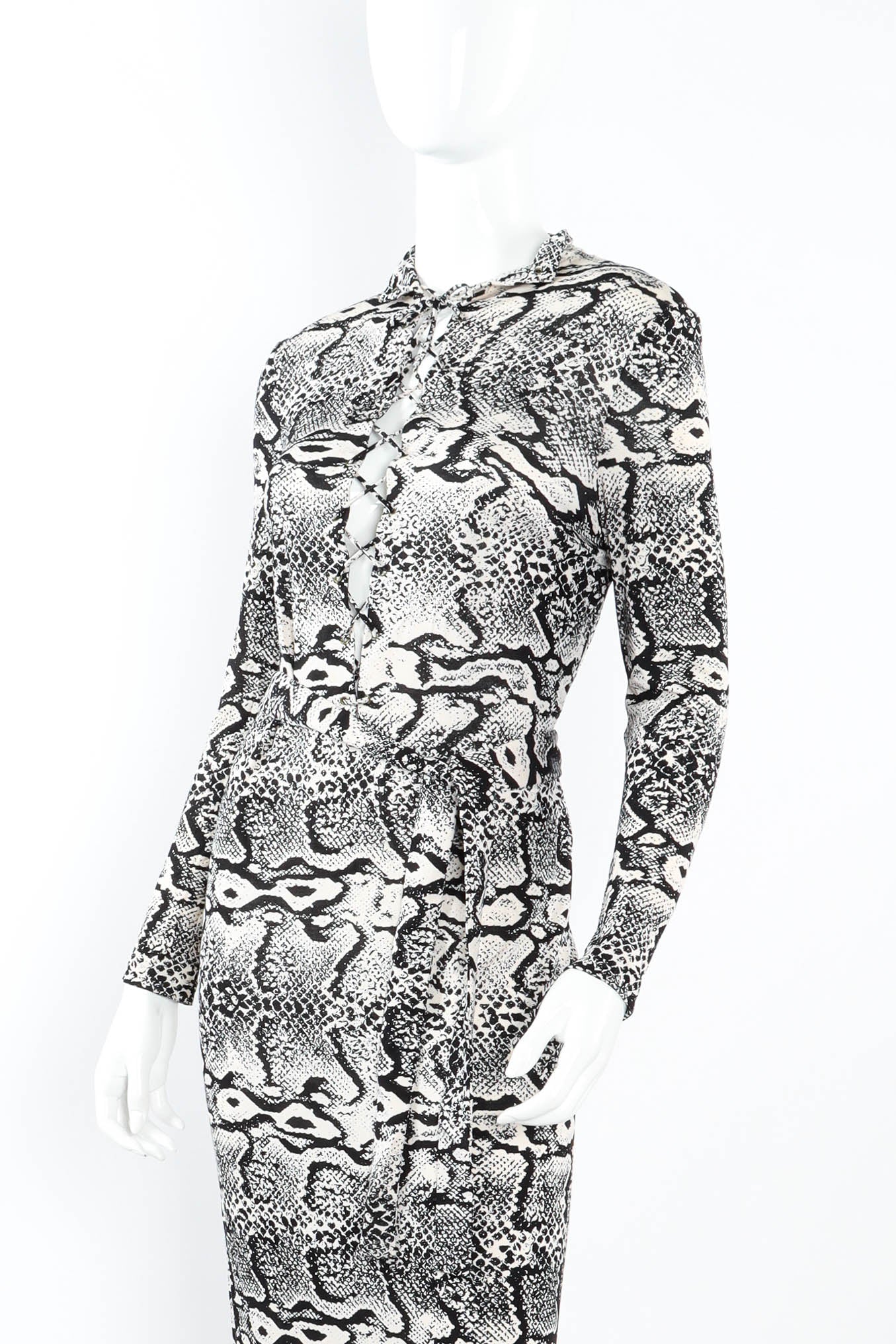 Vintage La Mendola Snake Lace Up Dress mannequin angle @ Recess LA