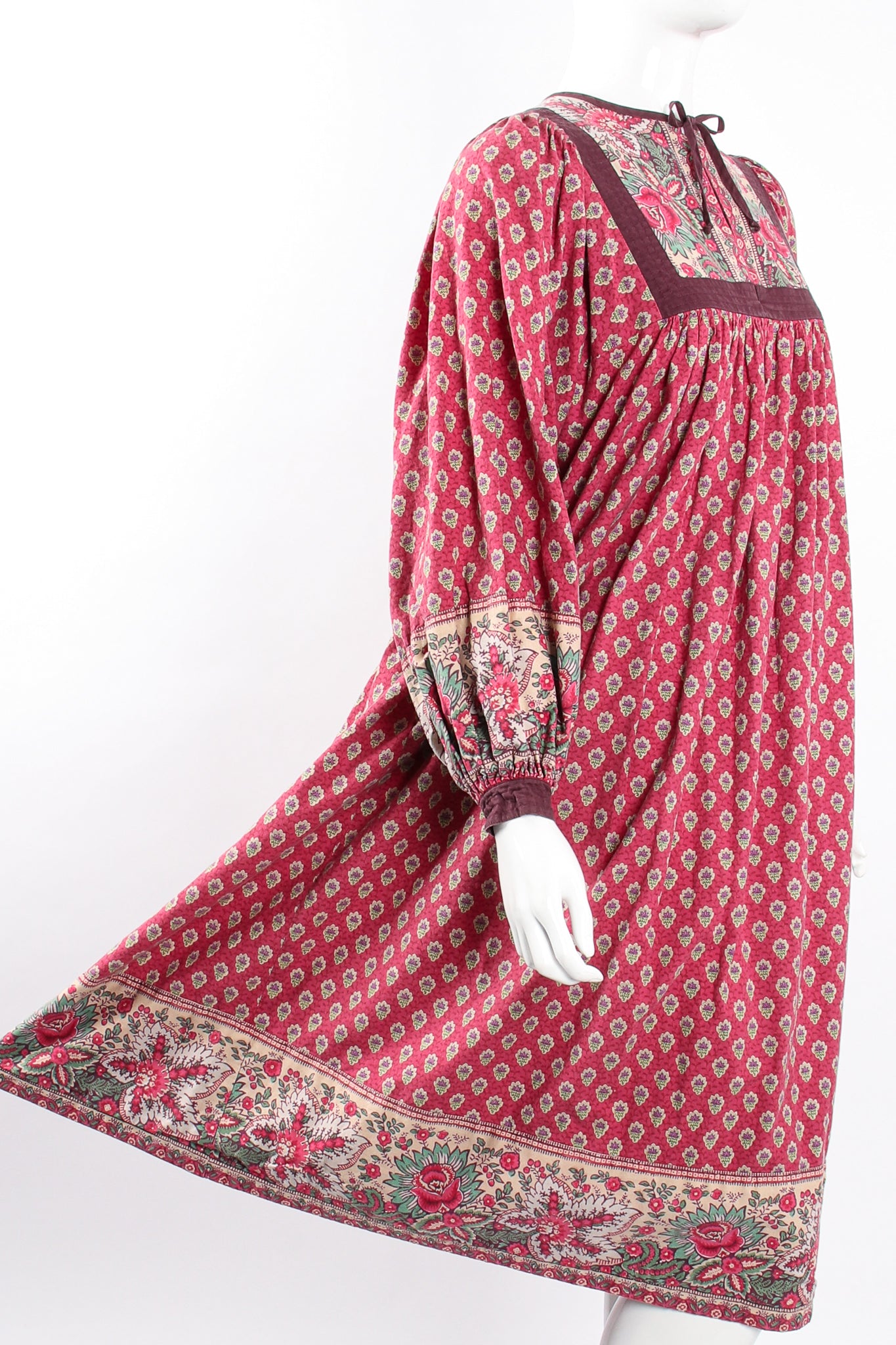 Vintage La Provence de Pierre Deux Cotton Bastide Peasant Dress on Mannequin hem @ Recess LA