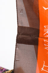 Vintage La Vetta Beverly Hills Patchwork Scarf Dress seam stress at Recess Los Angeles