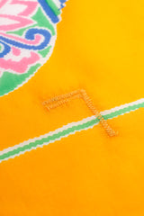 Vintage La Vetta Beverly Hills Patchwork Scarf Dress repair scar at Recess Los Angeles