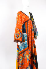 Vintage La Vetta Beverly Hills Patchwork Scarf Dress on Mannequin angle at Recess Los Angeles