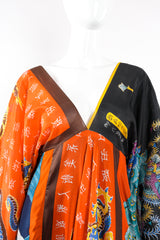 Vintage La Vetta Beverly Hills Patchwork Scarf Dress on Mannequin neck at Recess Los Angeles