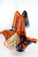 Vintage La Vetta Beverly Hills Patchwork Scarf Dress on Mannequin flow at Recess LA