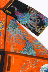 Vintage La Vetta Beverly Hills Patchwork Scarf Dress fabric print detail at Recess Los Angeles