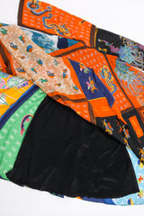 Vintage La Vetta Beverly Hills Patchwork Scarf Dress lining at Recess Los Angeles