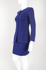 Recess Designer Consignment Vintage Karl Lagerfeld Bustier Bouclé Jacket & Skirt Suit Set Los Angeles Resale