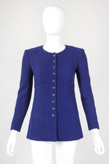 Recess Designer Consignment Vintage Karl Lagerfeld Bustier Bouclé Jacket & Skirt Suit Set Los Angeles Resale