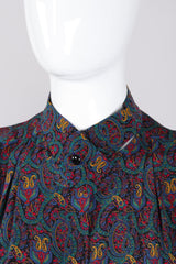 Recess Los Angeles Vintage Lanvin Silk Paisley Print Library Blouse & Skirt Set