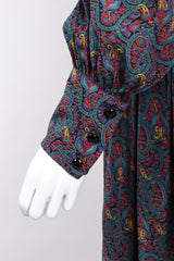 Recess Los Angeles Vintage Lanvin Silk Paisley Print Library Blouse & Skirt Set