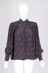 Recess Los Angeles Vintage Lanvin Silk Paisley Print Library Blouse & Skirt Set