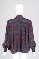 Recess Los Angeles Vintage Lanvin Silk Paisley Print Library Blouse & Skirt Set