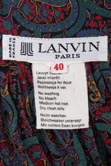 Recess Los Angeles Vintage Lanvin Silk Paisley Print Library Blouse & Skirt Set