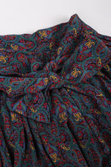 Recess Los Angeles Vintage Lanvin Silk Paisley Print Library Blouse & Skirt Set