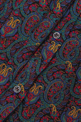 Recess Los Angeles Vintage Lanvin Silk Paisley Print Library Blouse & Skirt Set