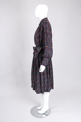 Recess Los Angeles Vintage Lanvin Silk Paisley Print Library Blouse & Skirt Set